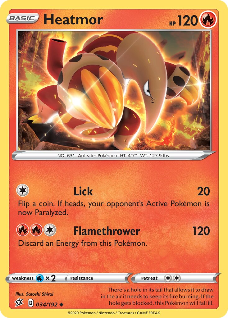 Heatmor 034/209 — Rebel Clash (English Pokémon TCG card)