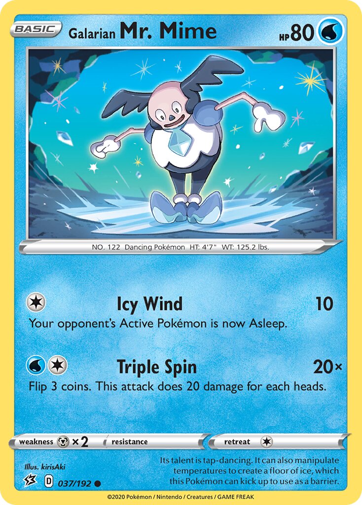 Galarian Mr. Mime 037/209 — Rebel Clash (English Pokémon TCG card)