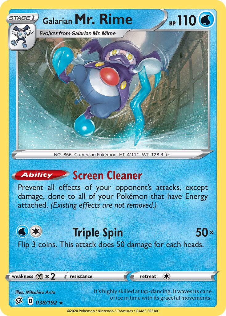 Galarian Mr. Rime 038/209 — Rebel Clash (English Pokémon TCG card)