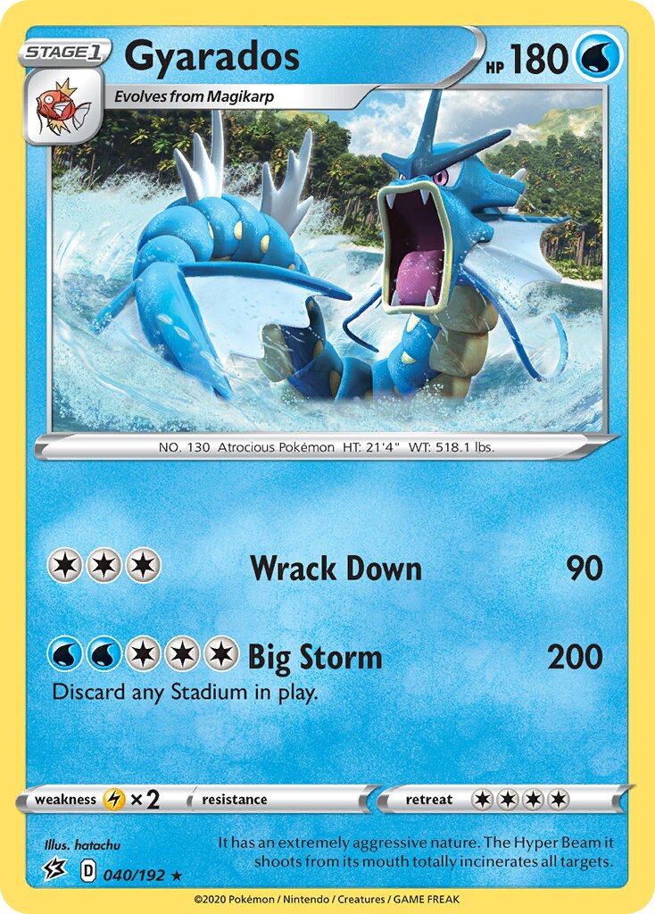 Gyarados 040/209 — Rebel Clash (English Pokémon TCG card)