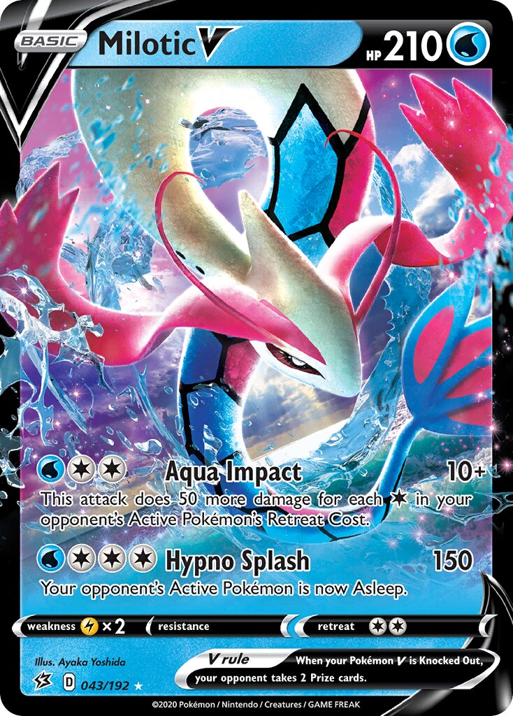 Milotic V 043/209 — Rebel Clash (English Pokémon TCG card)