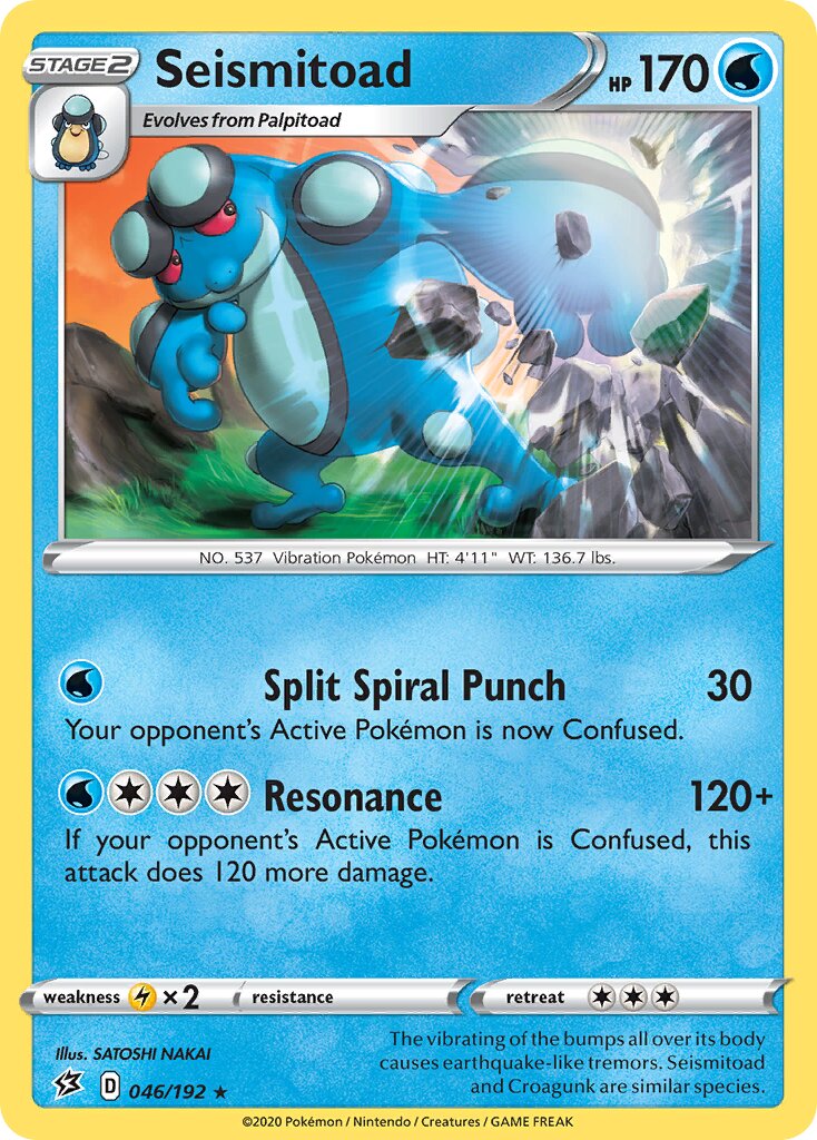 Seismitoad 046/209 — Rebel Clash (English Pokémon TCG card)