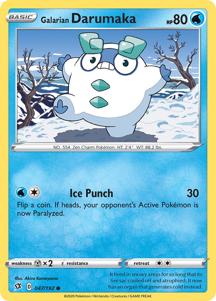 Galarian Darumaka 047/209 — Rebel Clash (English Pokémon TCG card)