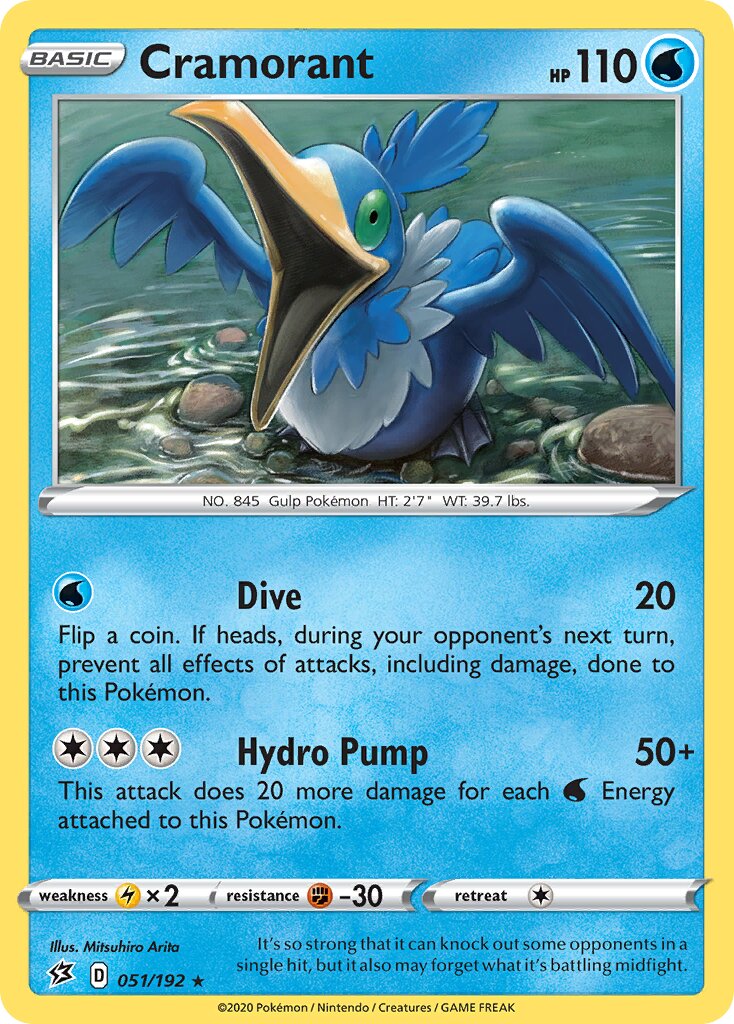 Cramorant 051/209 — Rebel Clash (English Pokémon TCG card)