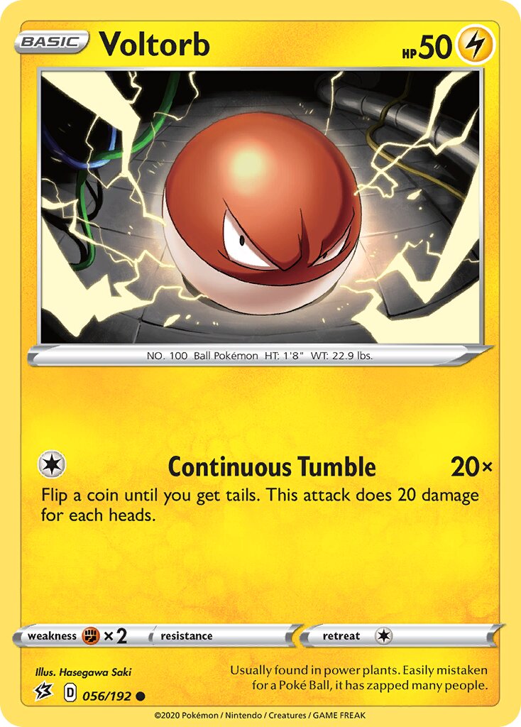Voltorb 056/209 — Rebel Clash (English Pokémon TCG card)