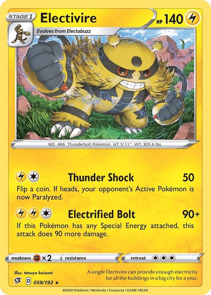 Electivire 059/209 — Rebel Clash (English Pokémon TCG card)
