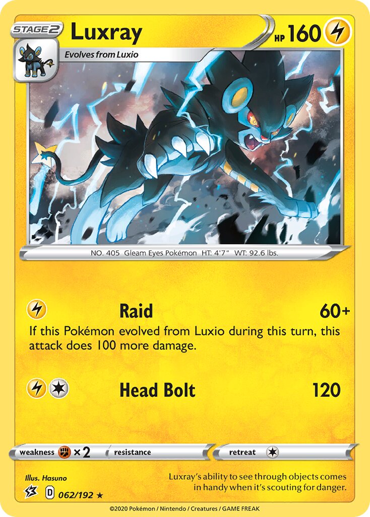 Luxray 062/209 — Rebel Clash (English Pokémon TCG card)