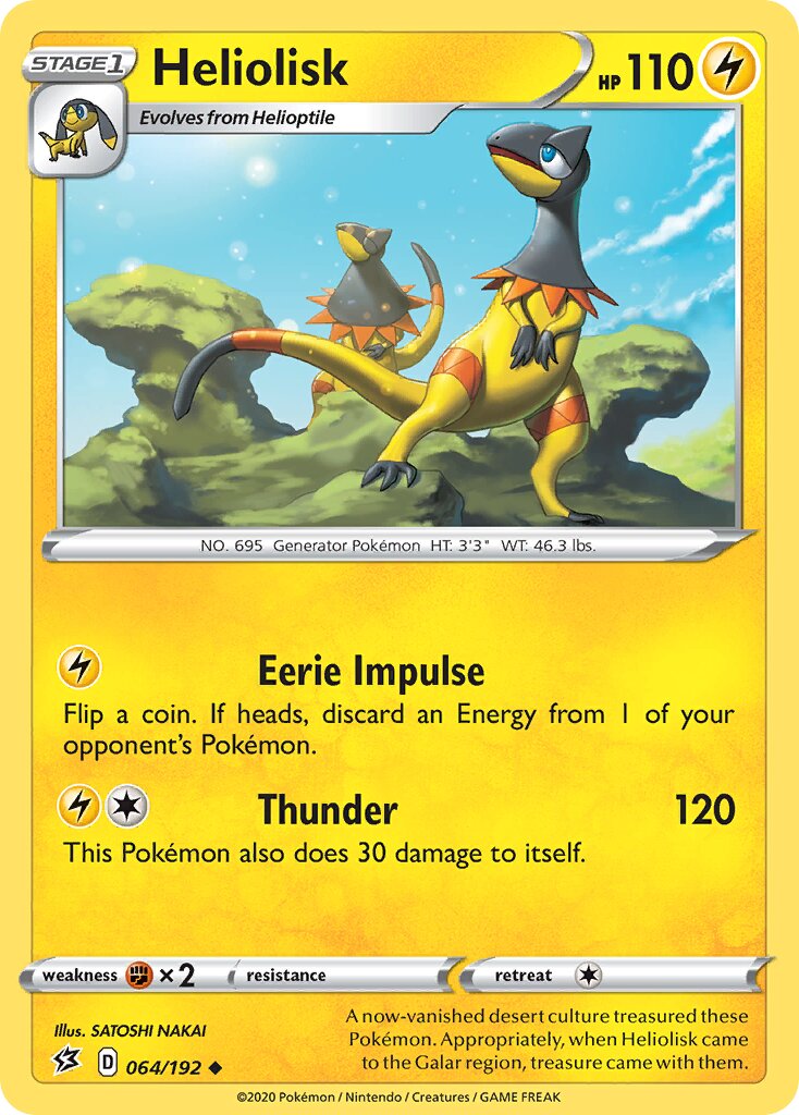Heliolisk 064/209 — Rebel Clash (English Pokémon TCG card)