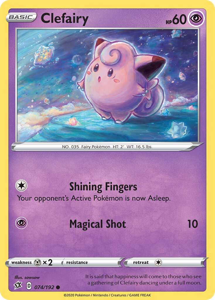 Clefairy 074/209 — Rebel Clash (English Pokémon TCG card)