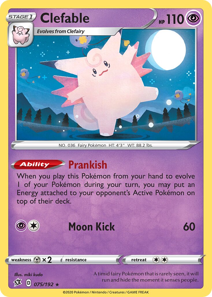 Clefable 075/209 — Rebel Clash (English Pokémon TCG card)