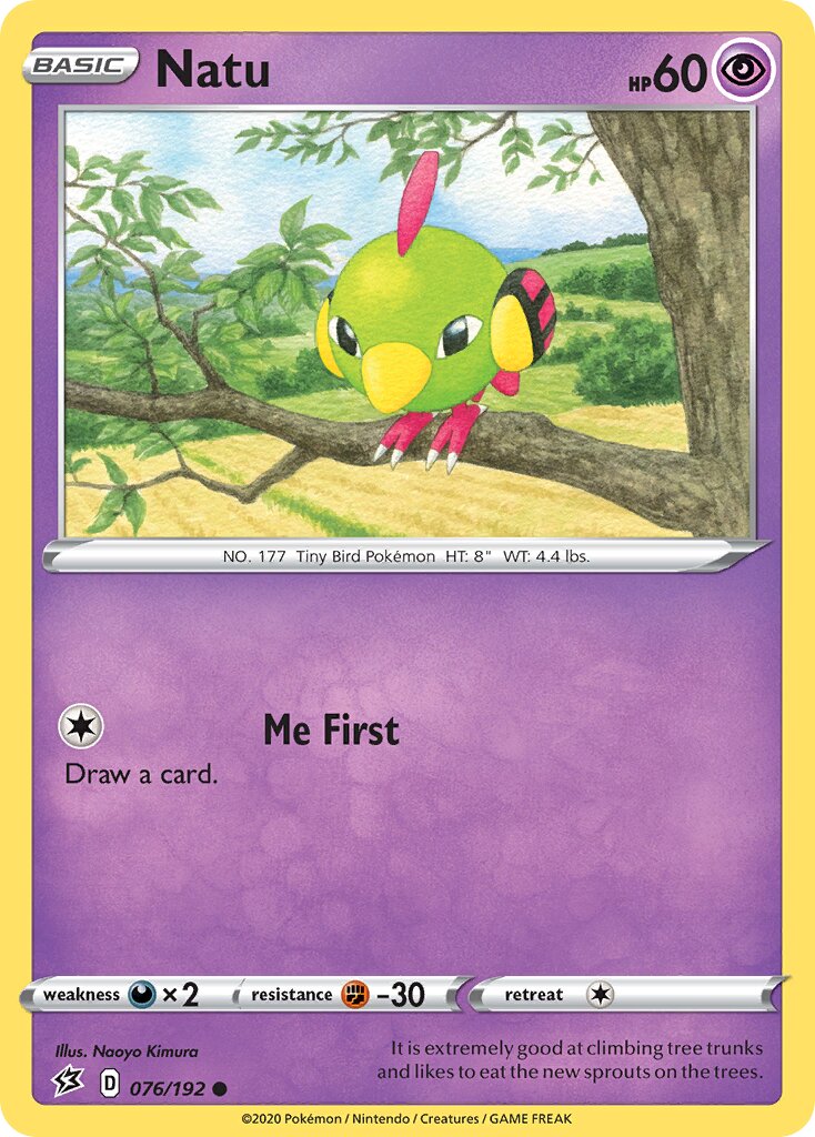 Natu 076/209 — Rebel Clash (English Pokémon TCG card)