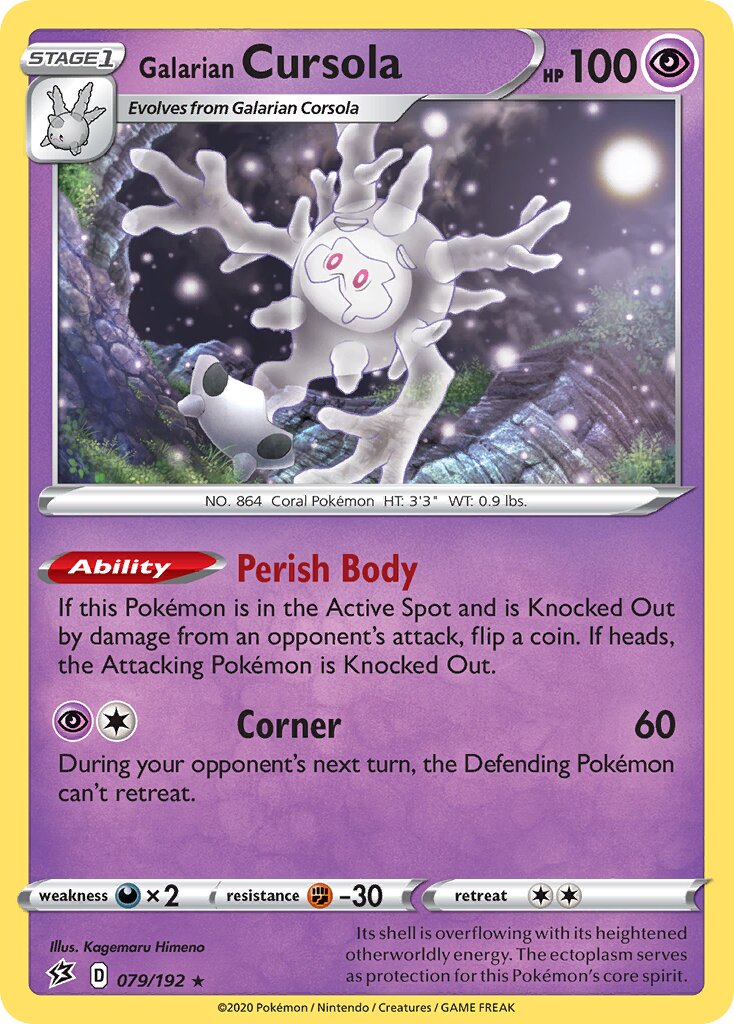 Galarian Cursola 079/209 — Rebel Clash (English Pokémon TCG card)