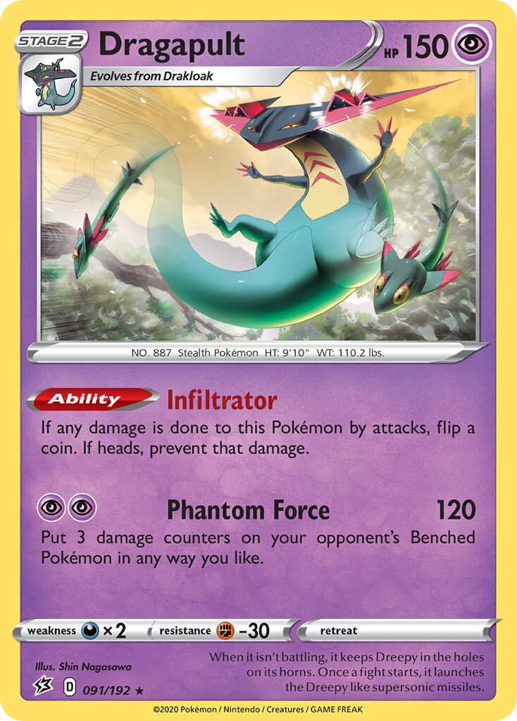 Dragapult 091/209 — Rebel Clash (English Pokémon TCG card)