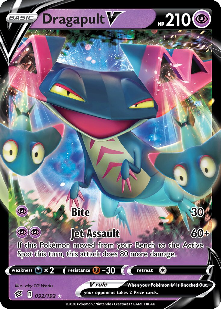 Dragapult V 092/209 — Rebel Clash (English Pokémon TCG card)