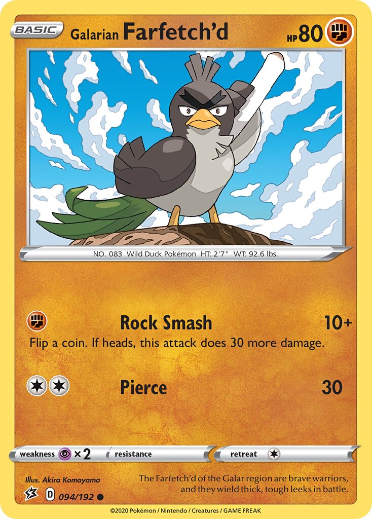 Galarian Farfetch'd 094/209 — Rebel Clash (English Pokémon TCG card)