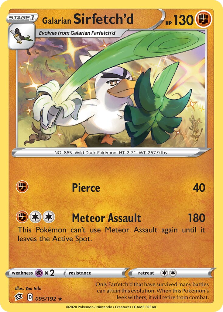 Galarian Sirfetch'd 095/209 — Rebel Clash (English Pokémon TCG card)