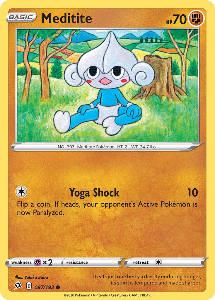 Meditite 097/209 — Rebel Clash (English Pokémon TCG card)