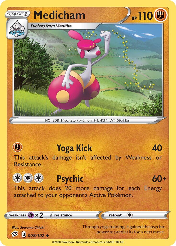 Medicham 098/209 — Rebel Clash (English Pokémon TCG card)