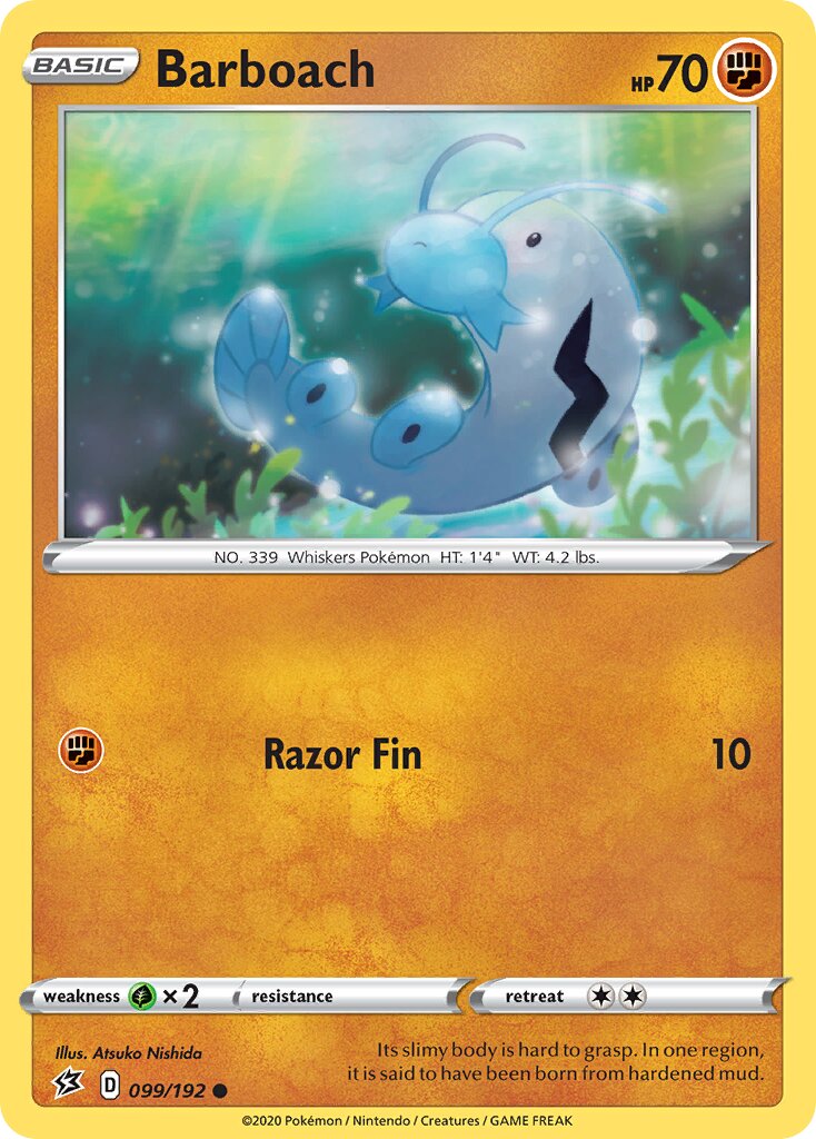 Barboach 099/209 — Rebel Clash (English Pokémon TCG card)