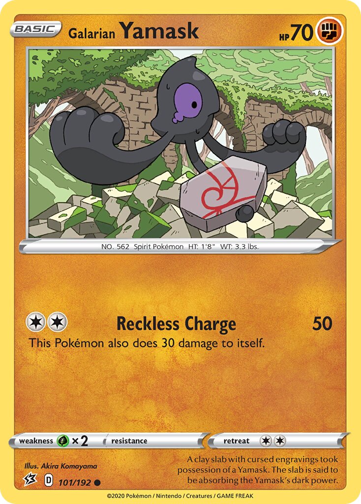 Galarian Yamask 101/209 — Rebel Clash (English Pokémon TCG card)