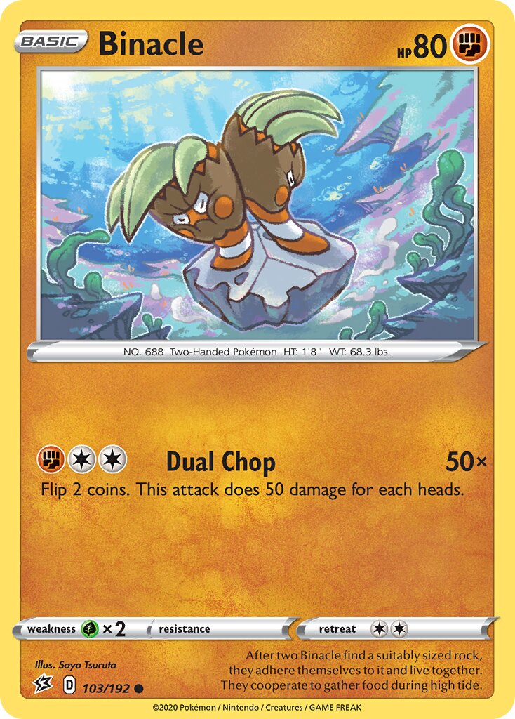 Binacle 103/209 — Rebel Clash (English Pokémon TCG card)