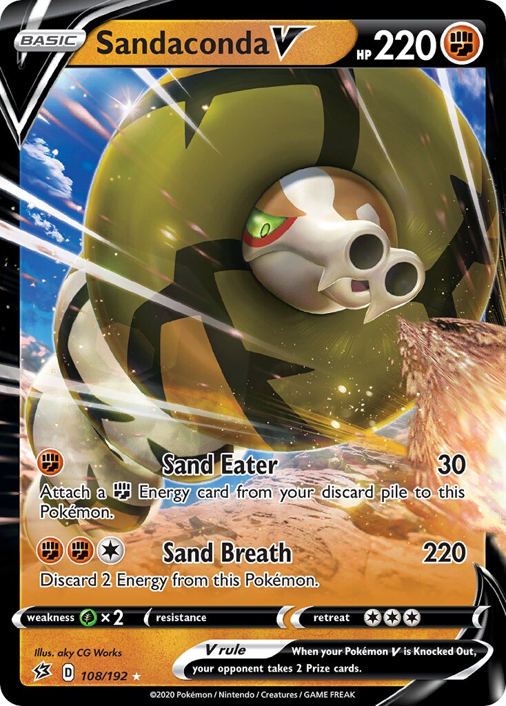 Sandaconda V 108/209 — Rebel Clash (English Pokémon TCG card)