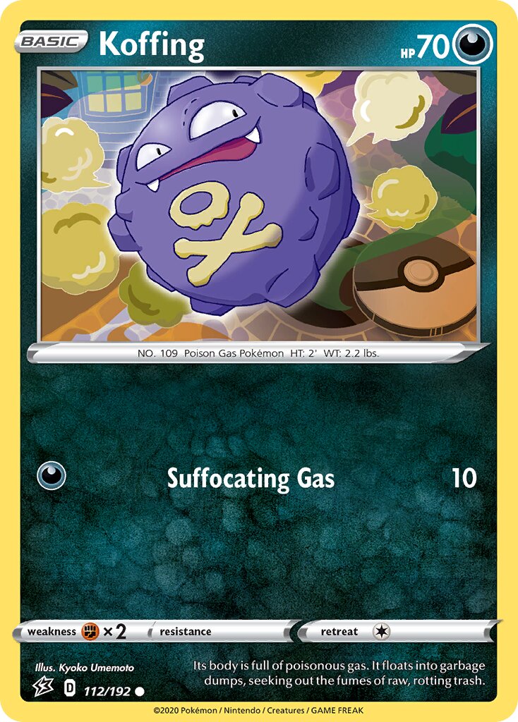 Koffing 112/209 — Rebel Clash (English Pokémon TCG card)