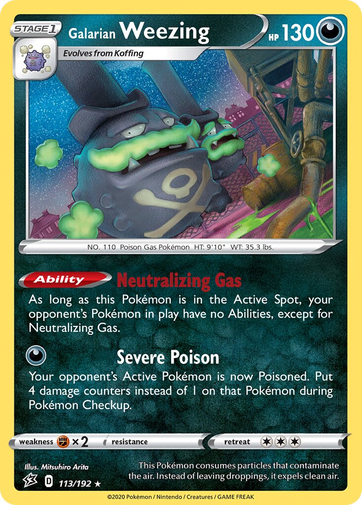 Galarian Weezing 113/209 — Rebel Clash (English Pokémon TCG card)