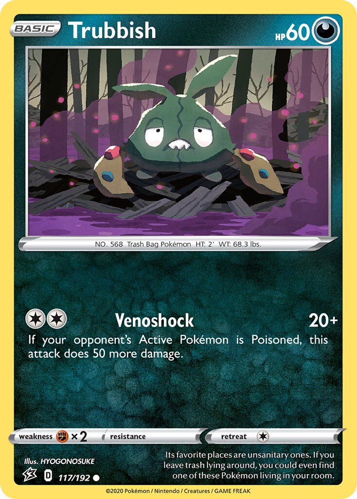 Trubbish 117/209 — Rebel Clash (English Pokémon TCG card)