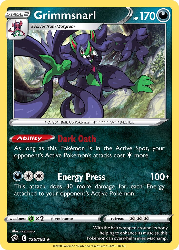 Grimmsnarl 125/209 — Rebel Clash (English Pokémon TCG card)