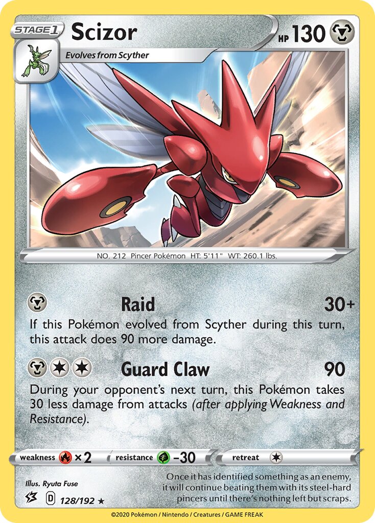 Scizor 128/209 — Rebel Clash (English Pokémon TCG card)