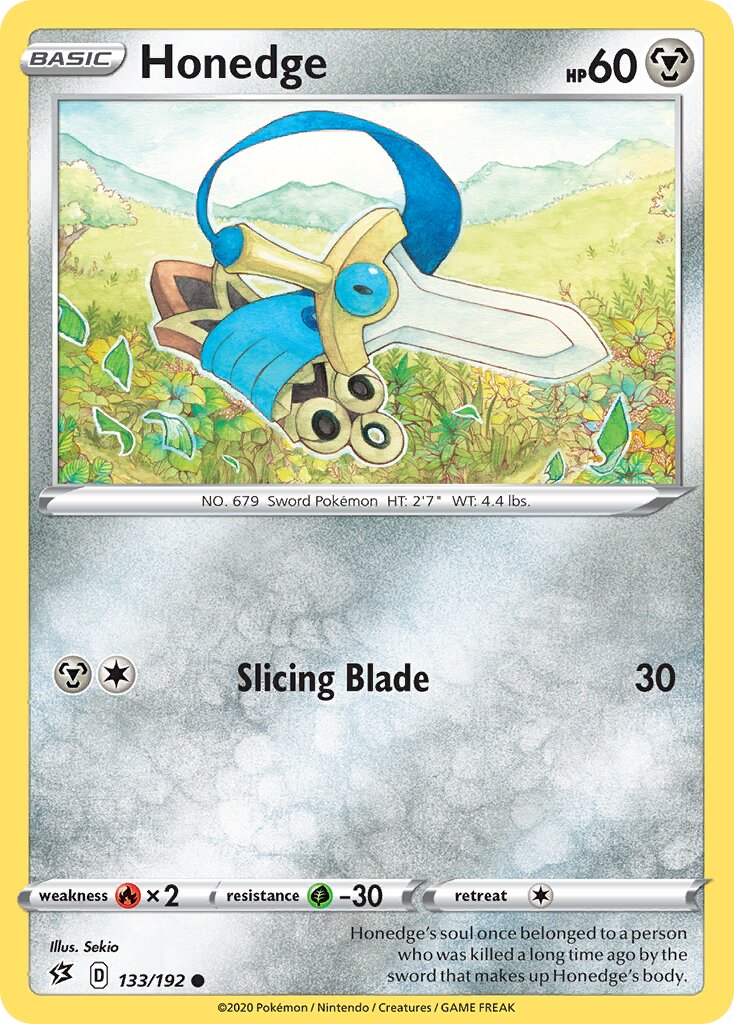 Honedge 133/209 — Rebel Clash (English Pokémon TCG card)