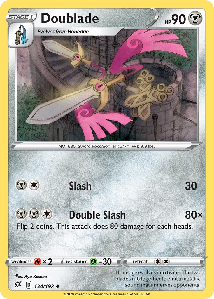 Doublade 134/209 — Rebel Clash (English Pokémon TCG card)