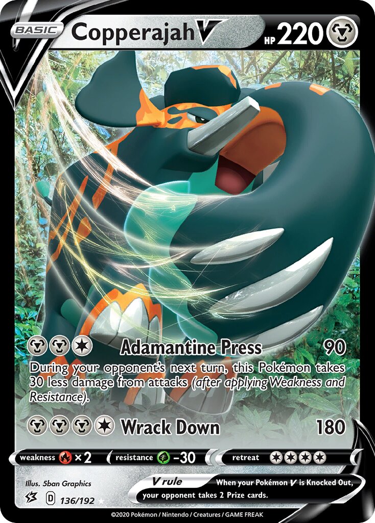 Copperajah V 136/209 — Rebel Clash (English Pokémon TCG card)