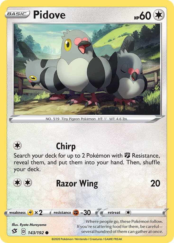 Pidove 143/209 — Rebel Clash (English Pokémon TCG card)