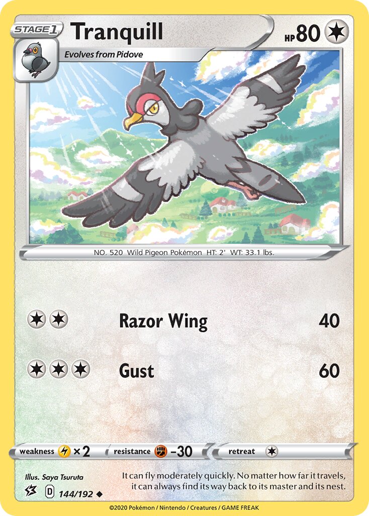 Tranquill 144/209 — Rebel Clash (English Pokémon TCG card)