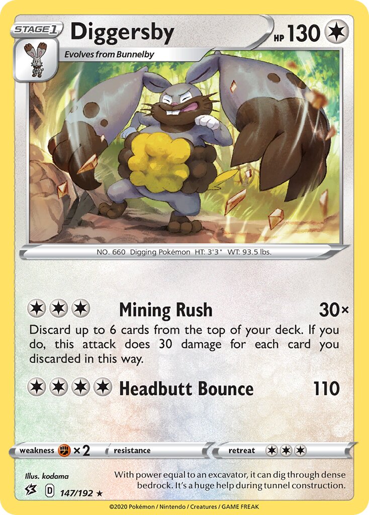 Diggersby 147/209 — Rebel Clash (English Pokémon TCG card)