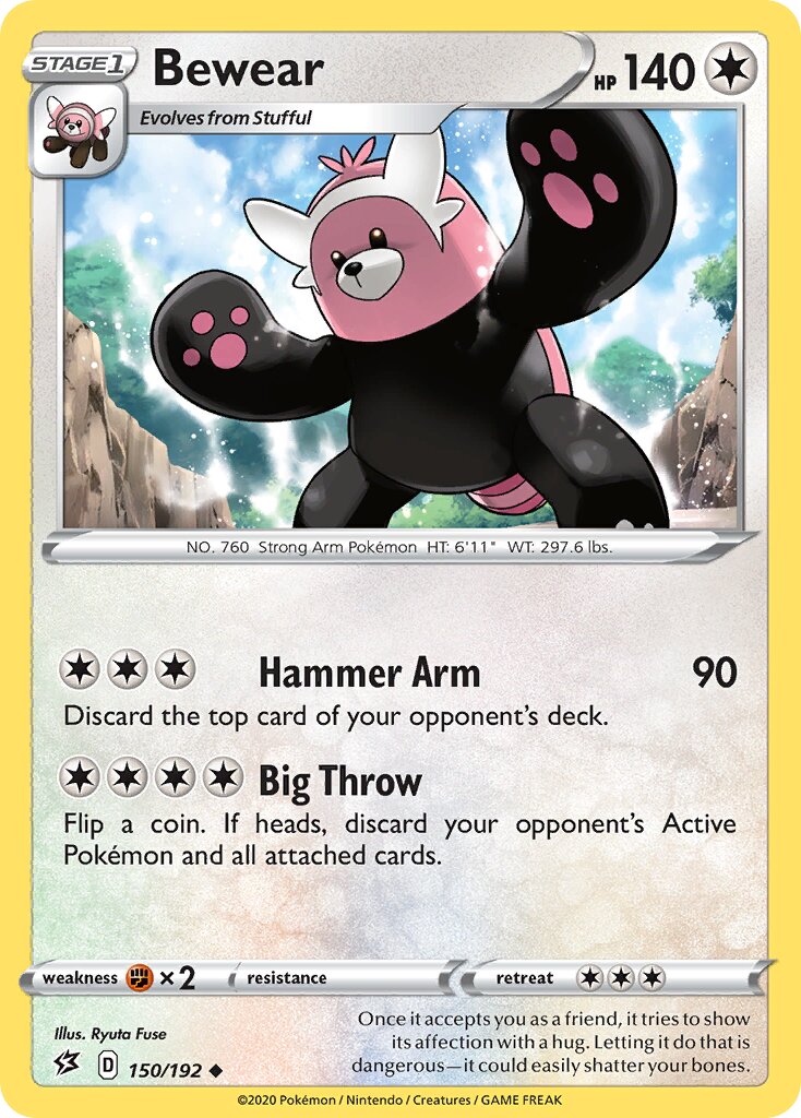 Bewear 150/209 — Rebel Clash (English Pokémon TCG card)