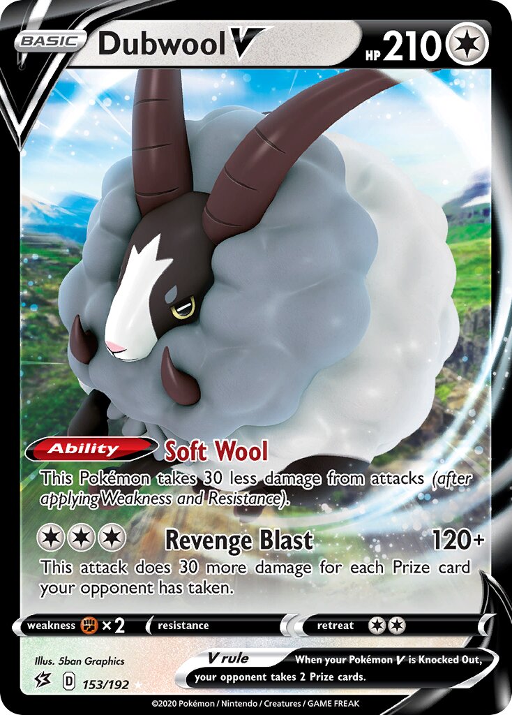 Dubwool V 153/209 — Rebel Clash (English Pokémon TCG card)