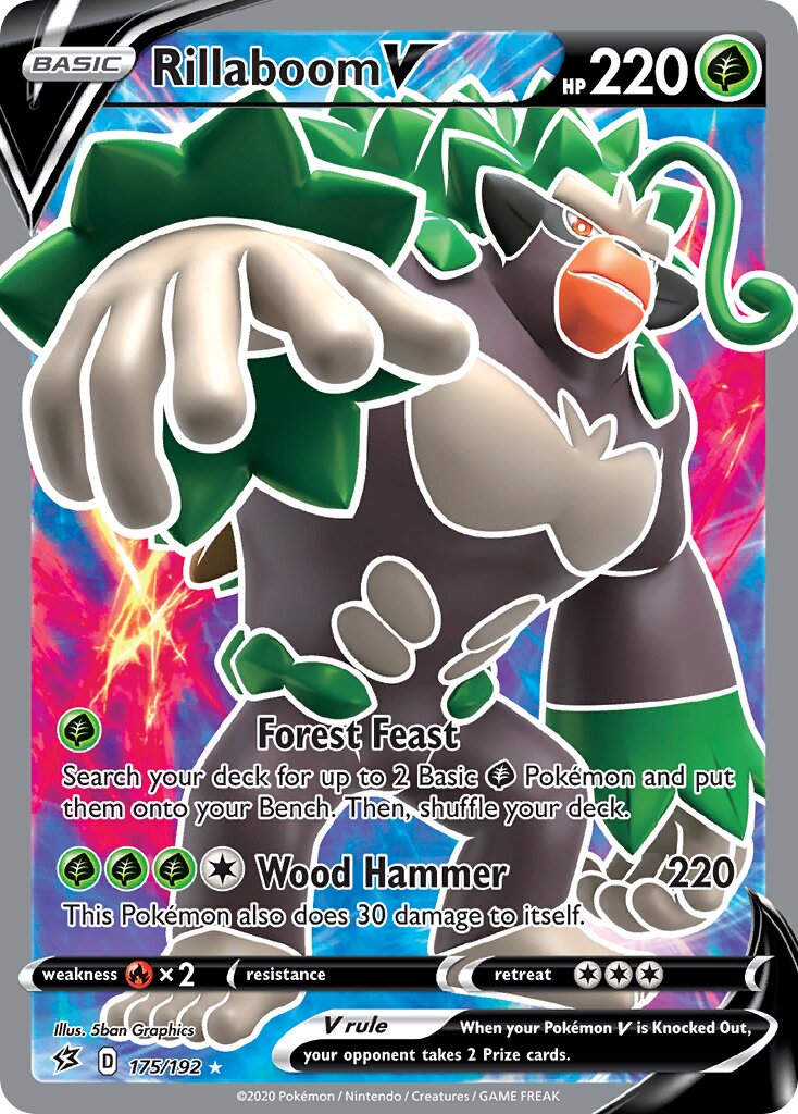 Rillaboom V 175/209 — Rebel Clash (English Pokémon TCG card)