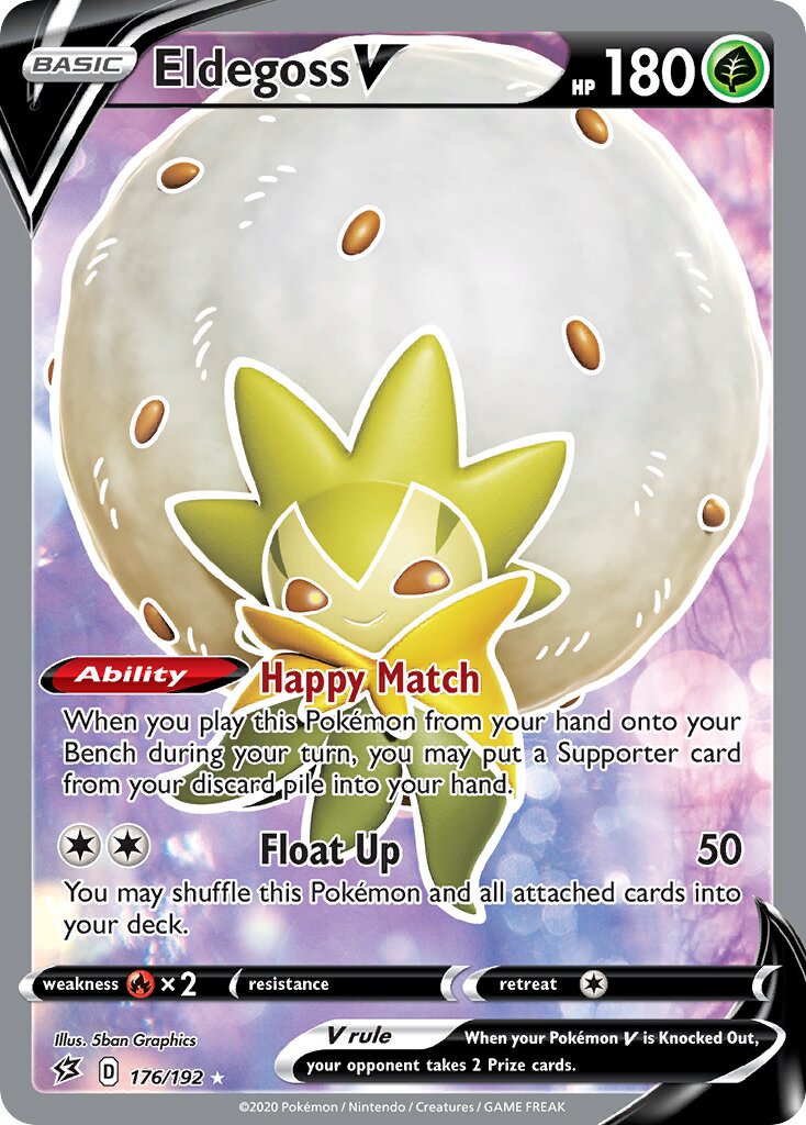 Eldegoss V 176/209 — Rebel Clash (English Pokémon TCG card)