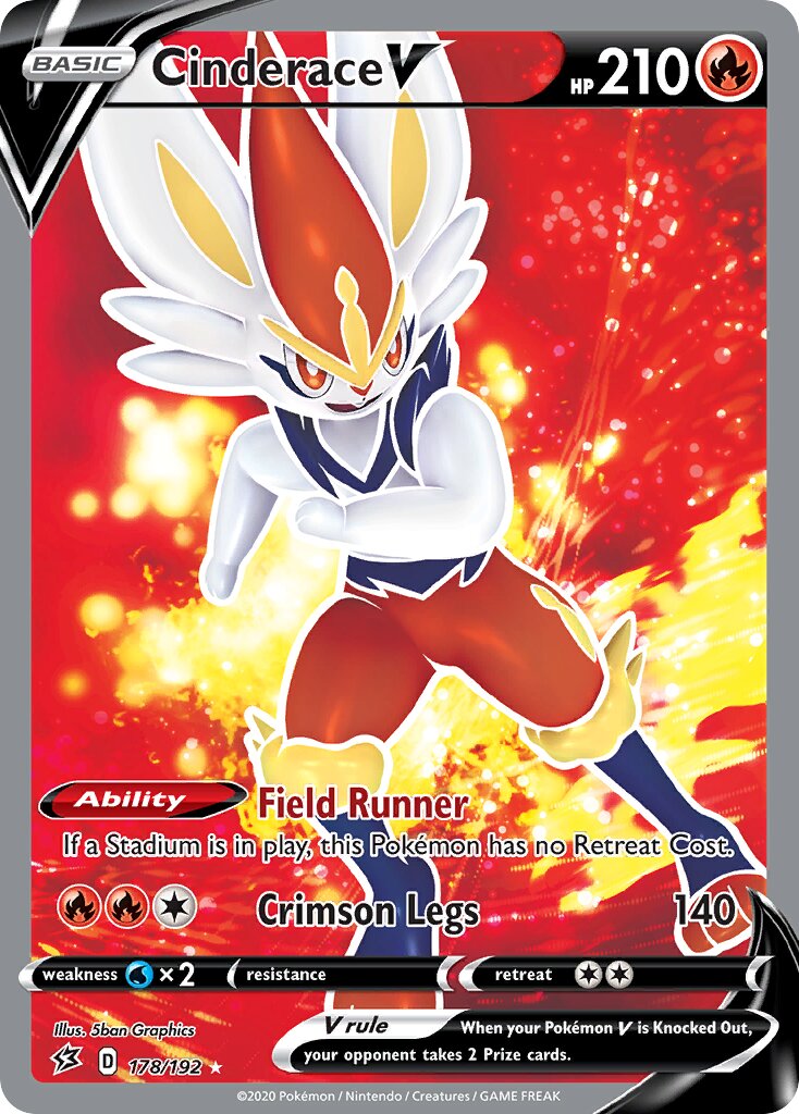 Cinderace V 178/209 — Rebel Clash (English Pokémon TCG card)