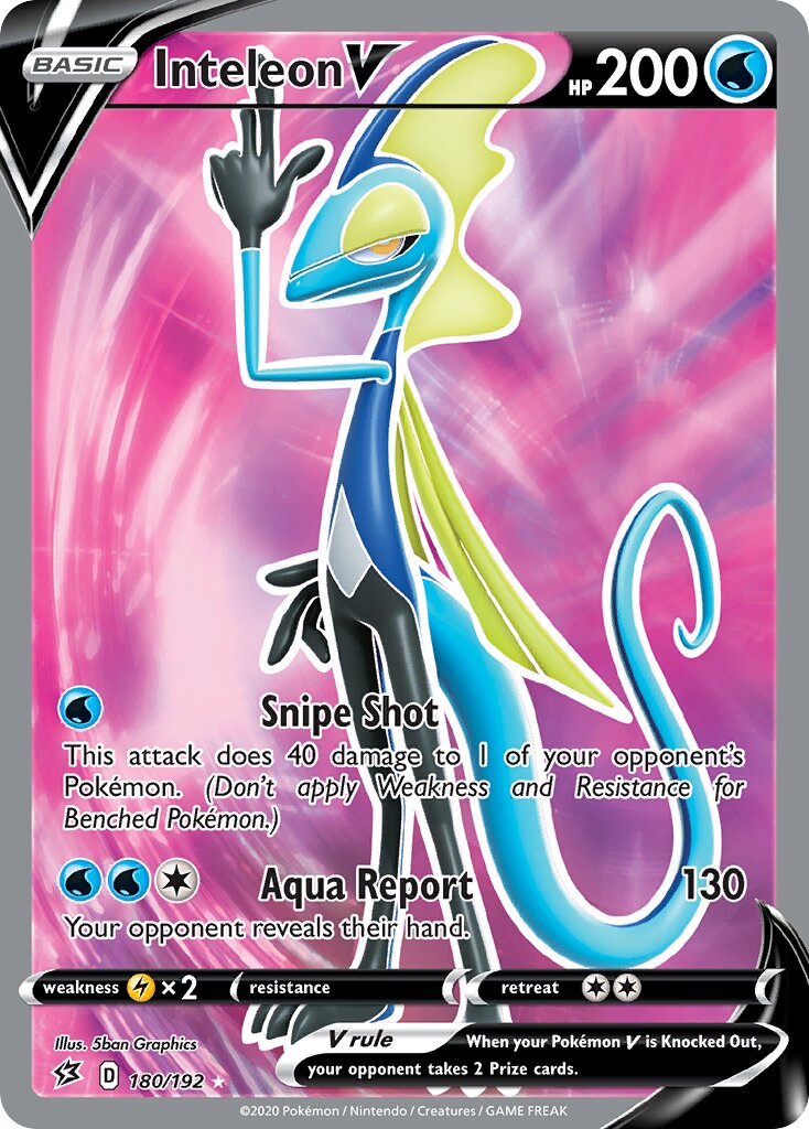 Inteleon V 180/209 — Rebel Clash (English Pokémon TCG card)