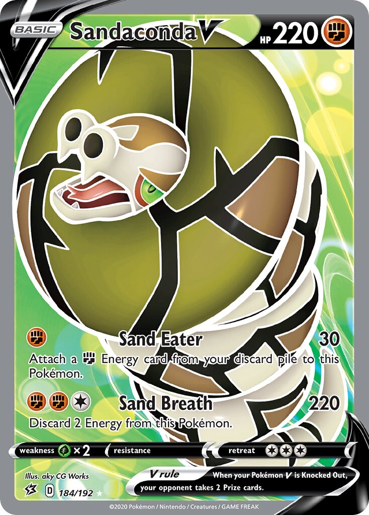 Sandaconda V 184/209 — Rebel Clash (English Pokémon TCG card)