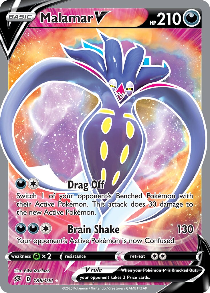 Malamar V 186/209 — Rebel Clash (English Pokémon TCG card)