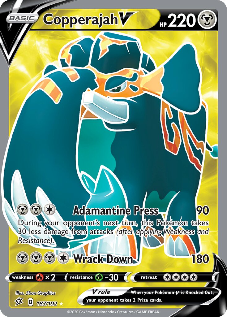 Copperajah V 187/209 — Rebel Clash (English Pokémon TCG card)