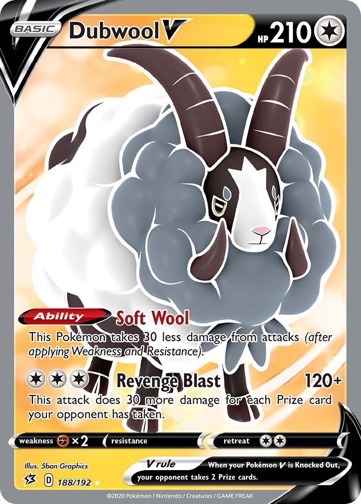 Dubwool V 188/209 — Rebel Clash (English Pokémon TCG card)