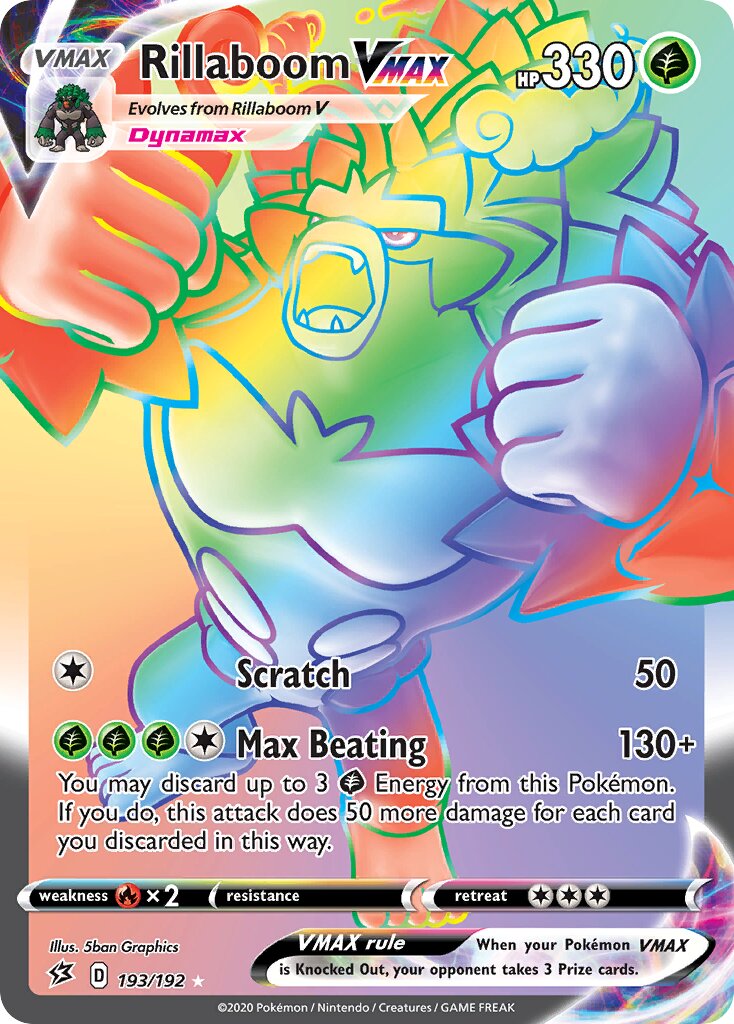 Rillaboom VMAX 193/209 — Rebel Clash (English Pokémon TCG card)