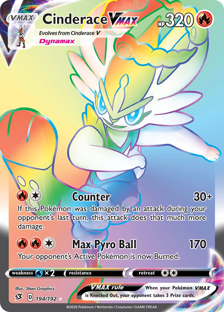 Cinderace VMAX 194/209 — Rebel Clash (English Pokémon TCG card)