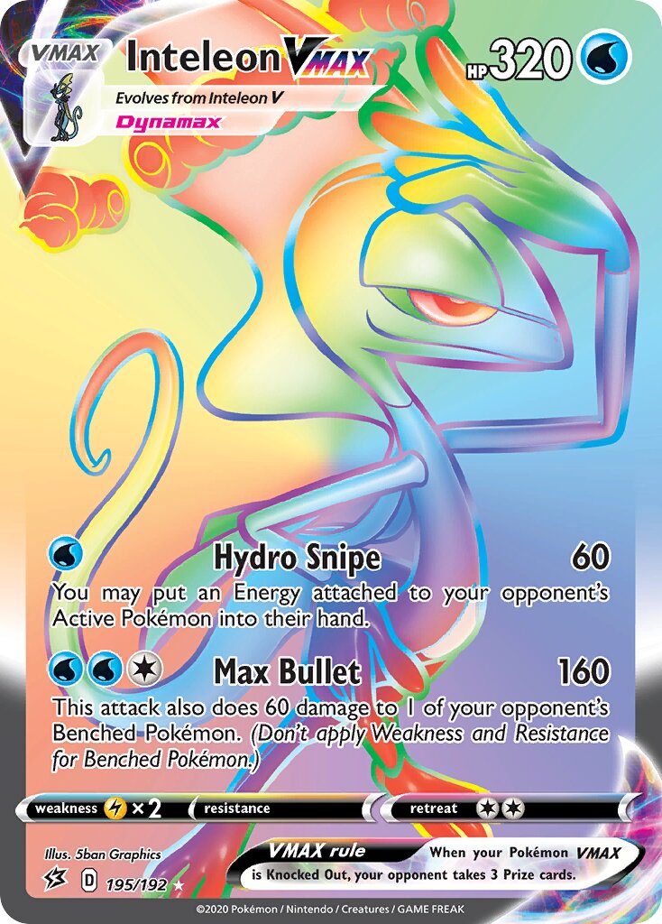 Inteleon VMAX 195/209 — Rebel Clash (English Pokémon TCG card)